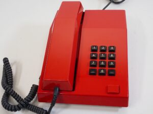 Red Unifoon TDK push button phone from 1986