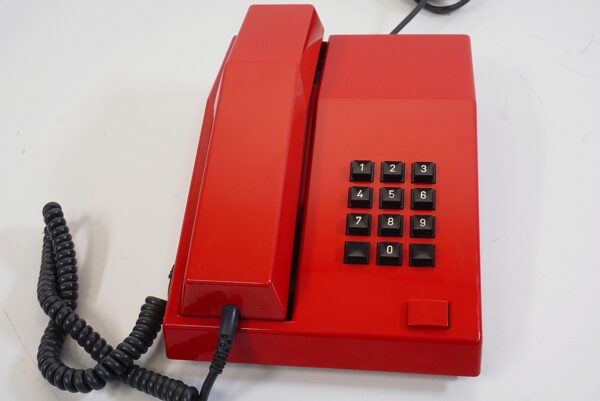 Red Unifoon TDK push button phone from 1986