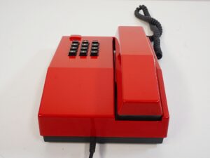 Red Unifoon TDK push button phone from 1986