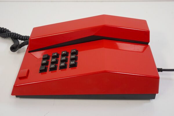 Red Unifoon TDK push button phone from 1986