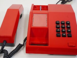 Red Unifoon TDK push button phone from 1986