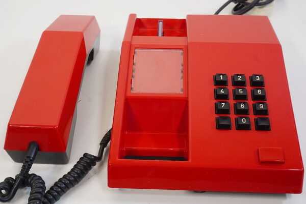 Red Unifoon TDK push button phone from 1986