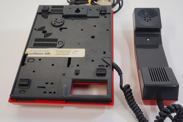 Red Unifoon TDK push button phone from 1986