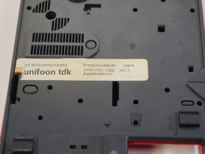 Red Unifoon TDK push button phone from 1986
