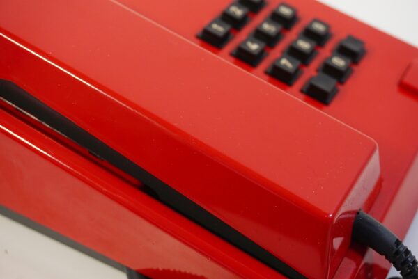 Red Unifoon TDK push button phone from 1986