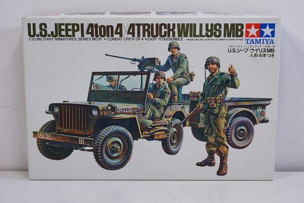 Vintage TAMIYA US Jeep 1/4 ton 4x4 Willys MB 1:35 Scale Model Kit