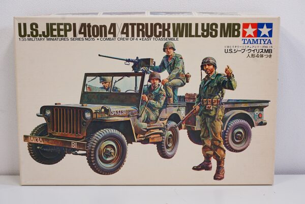 Vintage TAMIYA US Jeep 1/4 ton 4x4 Willys MB 1:35 Scale Model Kit