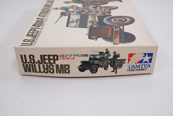 Vintage TAMIYA US Jeep 1/4 ton 4x4 Willys MB 1:35 Scale Model Kit