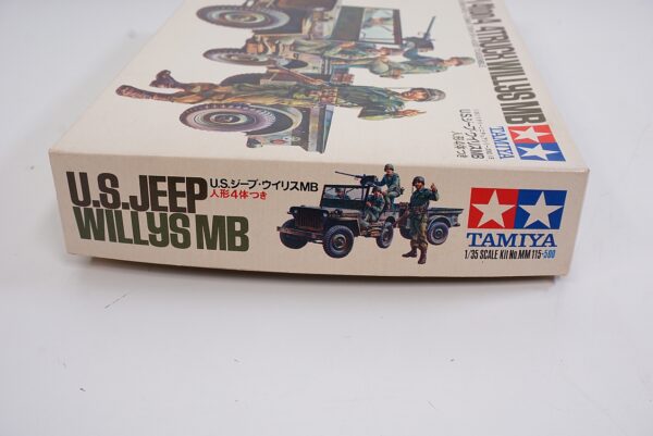 Vintage TAMIYA US Jeep 1/4 ton 4x4 Willys MB 1:35 Scale Model Kit