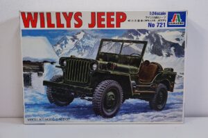 Italeri #721 Willy’s Jeep 1:24 Scale Model Kit - Vintage - Complete - 1980's