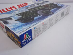 Italeri #721 Willy’s Jeep 1:24 Scale Model Kit - Vintage - Complete - 1980's