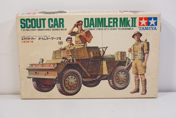 Vintage Tamiya Scout Car Daimler MK II MIB 1/35 Scale Model Kit - #MM118-250