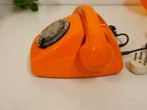 Vintage Orange Rotary Phone SEL - Siemens - FeTAp 611-2 (1979) - For Decoration