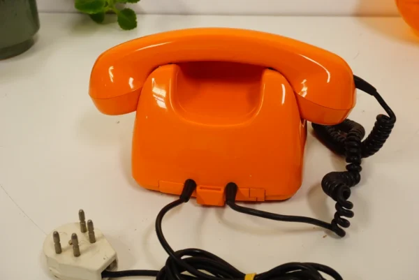 Vintage Orange Rotary Phone SEL - Siemens - FeTAp 611-2 (1979) - For Decoration