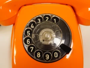 Vintage Orange Rotary Phone SEL - Siemens - FeTAp 611-2 (1979) - For Decoration