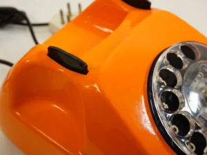 Vintage Orange Rotary Phone SEL - Siemens - FeTAp 611-2 (1979) - For Decoration