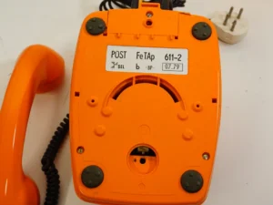Vintage Orange Rotary Phone SEL - Siemens - FeTAp 611-2 (1979) - For Decoration