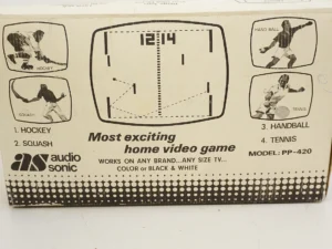 Vintage Retro Audio Sonic Home Video Game Console - Sports Games & Pong Fun!