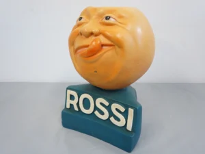 Authentic Vintage Advertising Display Head for Aperitif Rossi Drink (Martini Rossi) – 1930s-1950s