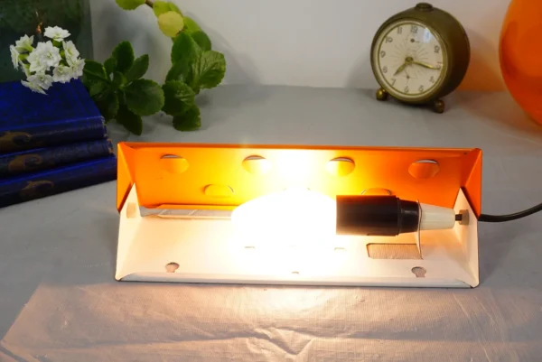 Vintage 1970s Orange Bedside Wall Lamp - Stylish Design Scandinavian design