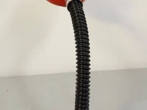 Vintage Red Gooseneck Eyeball Desk Lamp - 1970s Space Age Design