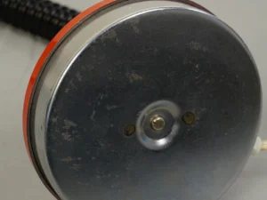 Vintage Red Gooseneck Eyeball Desk Lamp - 1970s Space Age Design