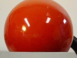 Vintage Red Gooseneck Eyeball Desk Lamp - 1970s Space Age Design