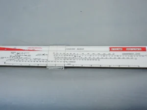 Rare Vintage Aircraft Load Adjuster Slide Rule with Leather Case - A Douglas C-47 Skytrain / Dakota