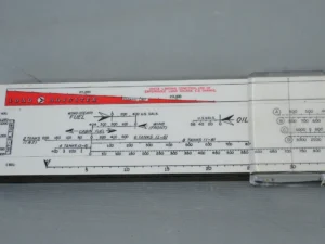 Rare Vintage Aircraft Load Adjuster Slide Rule with Leather Case - A Douglas C-47 Skytrain / Dakota