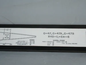 Rare Vintage Aircraft Load Adjuster Slide Rule with Leather Case - A Douglas C-47 Skytrain / Dakota