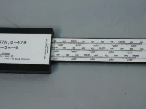 Rare Vintage Aircraft Load Adjuster Slide Rule with Leather Case - A Douglas C-47 Skytrain / Dakota
