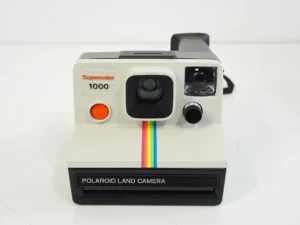 Vintage Polaroid Supercolor 1000 Land Camera - Manual - Carrying Case - Rainbow