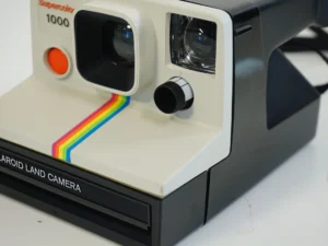 Vintage Polaroid Supercolor 1000 Land Camera - Manual - Carrying Case - Rainbow