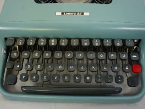 Vintage Olivetti Lettera 22 Typewriter - 1950s with Case, Cover & Manual