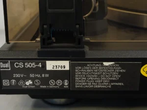 a DUAL CS 505-4 "Audiophile Concept" Vintage Classic Turntable