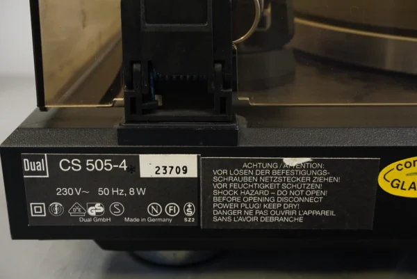 a DUAL CS 505-4 "Audiophile Concept" Vintage Classic Turntable