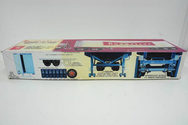 Vintage AMT Budweiser Fruehauf 40″ Semi Trailer 1/25 Model Kit – T552