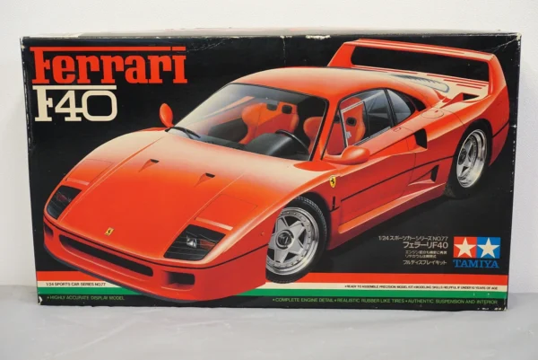 Tamiya Ferrari F40 1:24 scale model Kit Number: 24077-1500