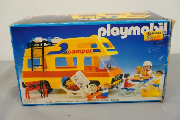 Vintage Playmobil 3148 Camper Van Set (1986) – Original Box & Manual Included!