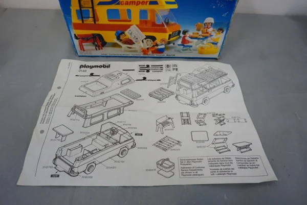 Vintage Playmobil 3148 Camper Van Set (1986) – Original Box & Manual Included!